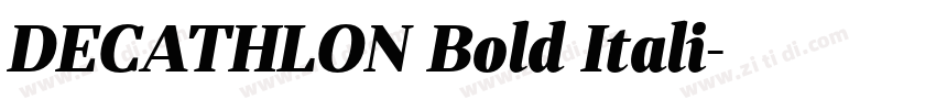 DECATHLON Bold Itali字体转换
